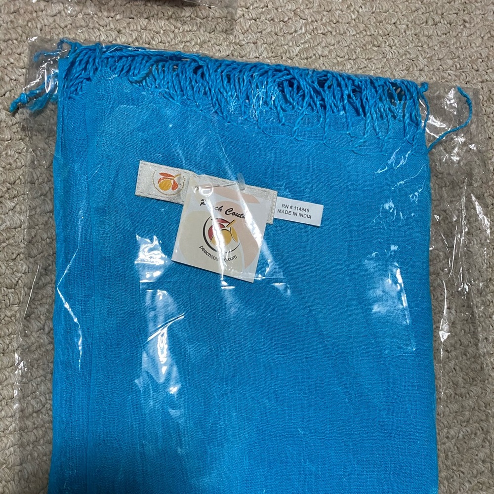 Aqua blue scarf